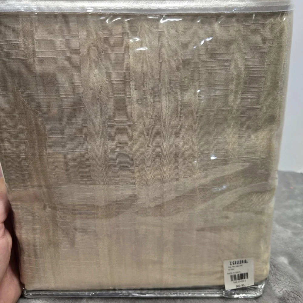 Z Gallerie‎ Pali Gold Drapery Panel 54x84 Textured Rod Pocket Back Tab Curtain